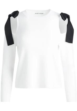 alice + olivia Dara cut-out jumper - White