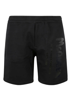 Alexander McQueen logo-print track shorts - Black