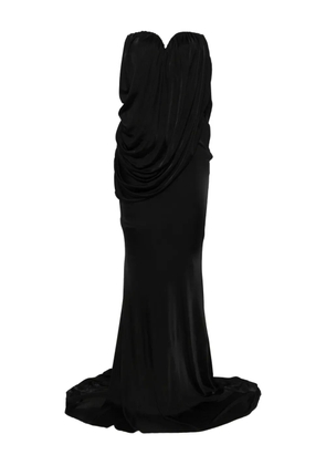 Giuseppe Di Morabito draped strapless cowl-neck gown - Black