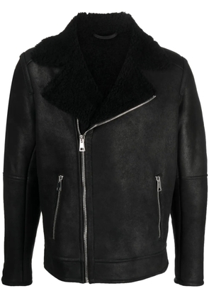 ERALDO shearling leather jacket - Black