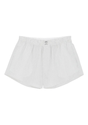 MM6 Maison Margiela striped shorts - White