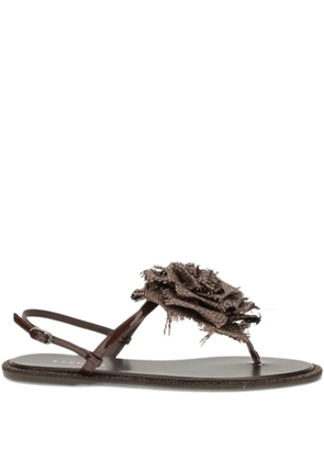 Le Silla flower-appliqué sandals - Brown