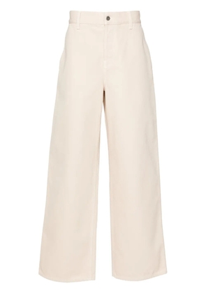 Burberry Equestrian Knight-embroidered loose jeans - Neutrals