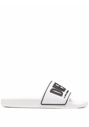 Diesel Sa-Mayemi Cc logo-embossed slides - White