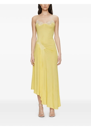 Christopher Esber Delphin lace rib midi dress - Yellow