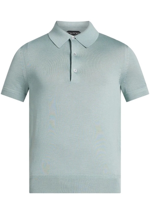 TOM FORD short sleeve polo shirt - Blue