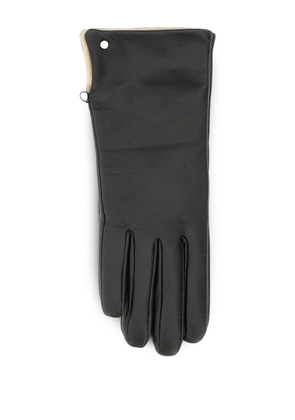 GIANNI CHIARINI logo-embossed leather gloves - Black