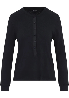 TOM FORD ribbed-knit T-shirt - Black