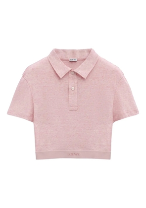 LOEWE cropped polo top - Pink
