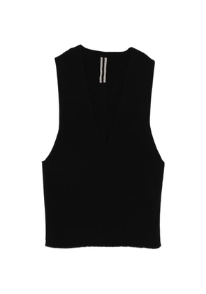 Rick Owens V-neck knitted vest - Black