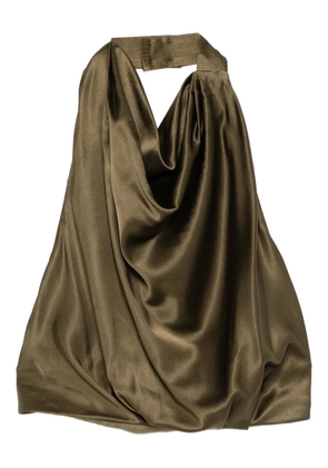 Cult Gaia Adienne draped halterneck top - Green