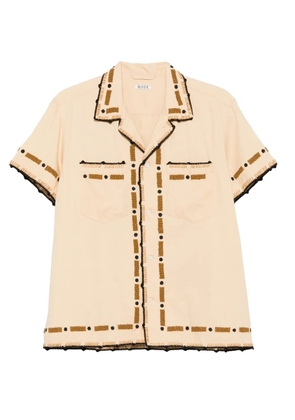 BODE beaded embroidered shirt - Neutrals