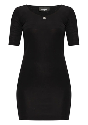 DSQUARED2 logo-plaque mini dress - Black