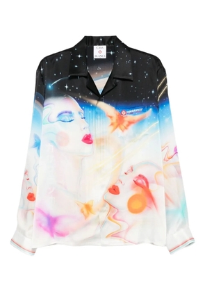 Casablanca celestial-print buttoned shirt - White