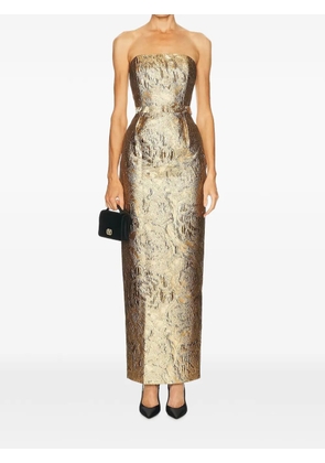 Sans Faff belted strapless maxi dress - Gold
