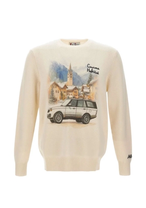 MC2 Saint Barth Heron printed embroidered sweater - Neutrals