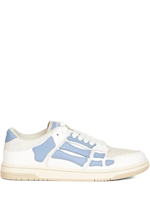 AMIRI skeleton-appliqué leather trainers - White