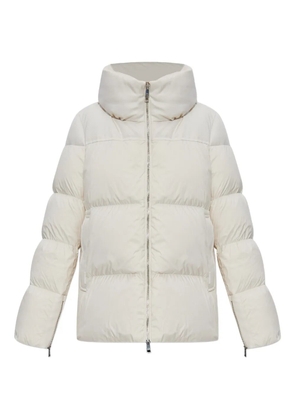 Add Funnel-neck padded jacket - White