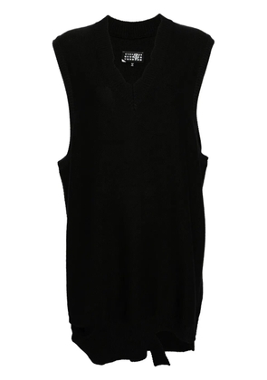 MM6 Maison Margiela sleeveless knitted minidress - Black