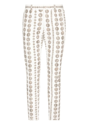 Dolce & Gabbana motif-print tailored trousers - White