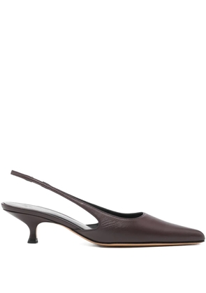 ERALDO 40mm slingback point-toe heeled pumps - Brown
