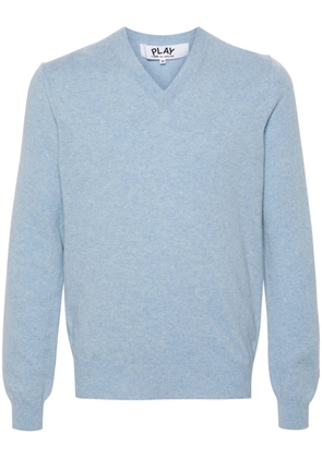 Comme Des Garçons Play logo-appliqué wool jumper - Blue