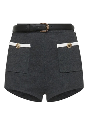 Self-Portrait stretch-design shorts - Grey