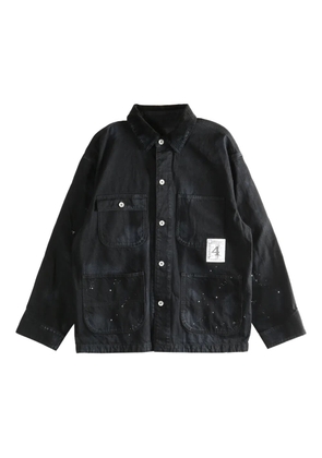 Neighborhood buttoned corduroy-collar jacket - Black