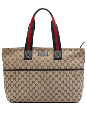 Gucci Pre-Owned 2000-2015 GG Canvas Web tote bag - Brown