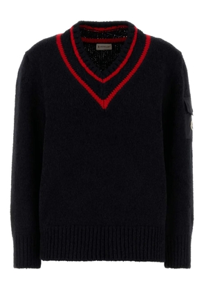 Moncler V-neck patch-pocket jumper - Black