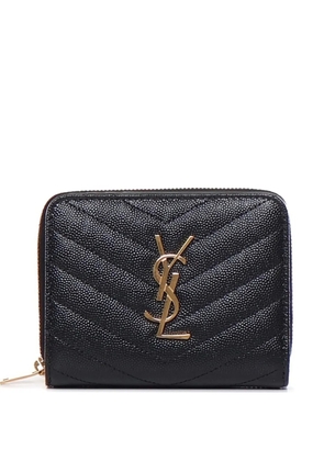 Saint Laurent chevron logo wallet - Black