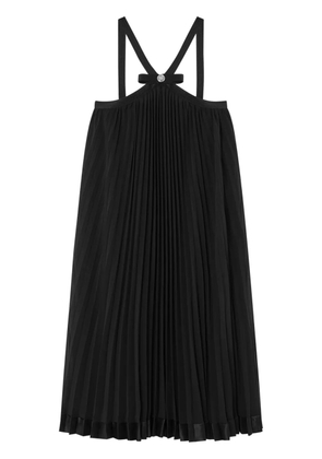 Versace halterneck pleated mini dress - Black