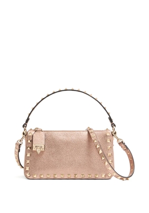 Valentino Garavani small Rockstud grainy leather crossbody bag - Pink