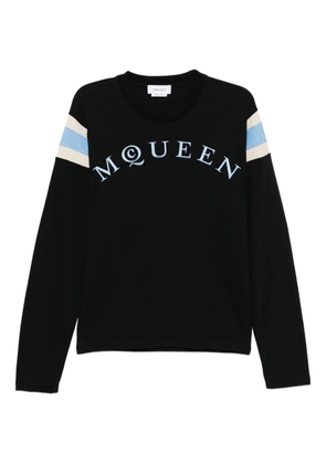 Alexander McQueen logo-embroidered sweatshirt - Black