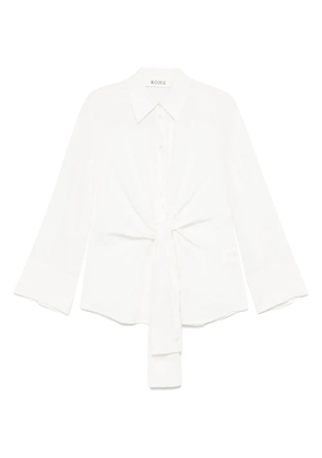 Róhe knotted hammered shirt - Neutrals