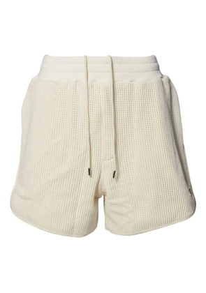 Wales Bonner perforated track shorts - White
