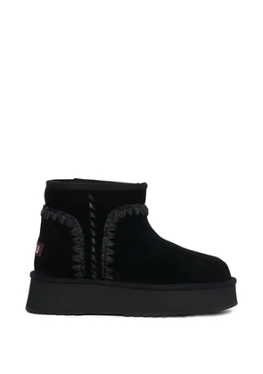 Mou round-toe platform boots - Black