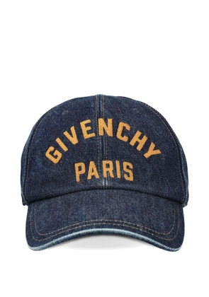 Givenchy denim logo-embroidered cap - Blue