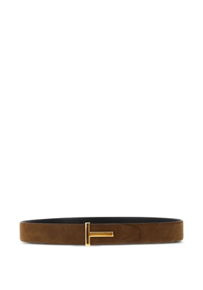 TOM FORD T-buckle reversible belt - Brown