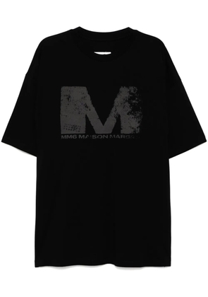 MM6 Maison Margiela logo print T-shirt - Black