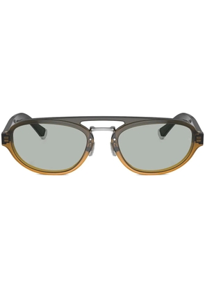 Brunello Cucinelli oval frame sunglasses - Grey