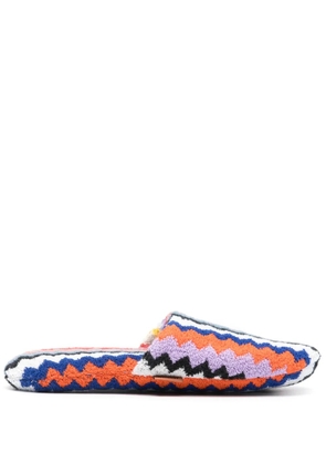 Missoni Home zigzag-motif slippers - Blue
