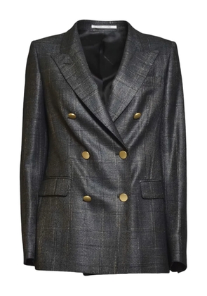 Tagliatore double-breasted check blazer - Grey
