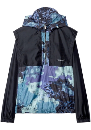 Off-White graphic-print windbreaker - Blue