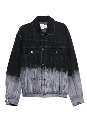 Feng Chen Wang dip-dye denim jacket - Black