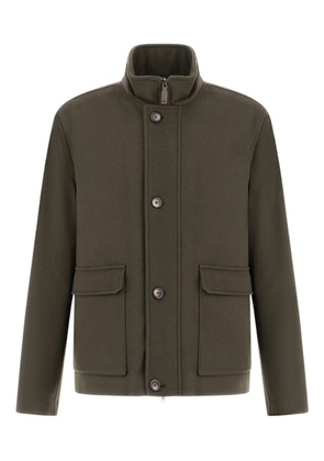 Herno high-neck buttoned jacket - Green
