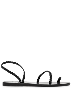 Ancient Greek Sandals Eleftheria braided leather sandals - Black