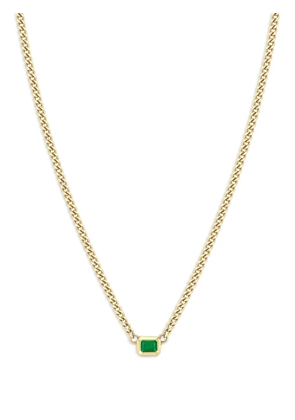 Zoë Chicco 14K yellow gold emerald necklace