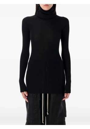 Rick Owens ribbed turtleneck top - Black