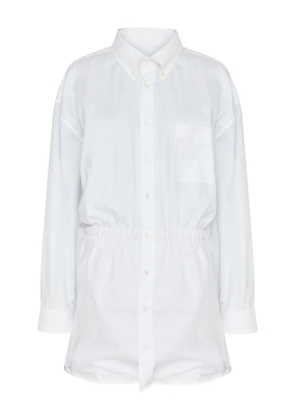 Maison Margiela elasticated-waist cotton shirt - White